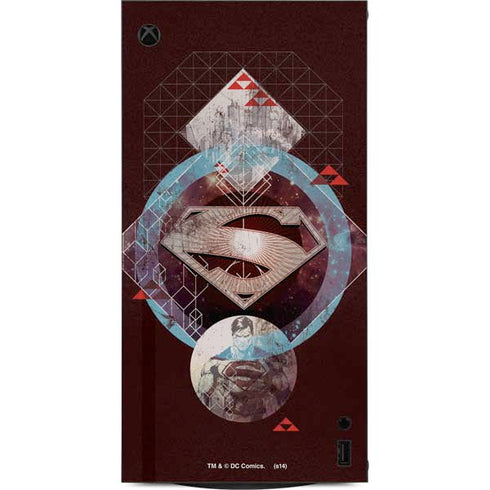 DC Comics Superman Purple Abstract Collage XBox Series X Digital Edition Console Skin